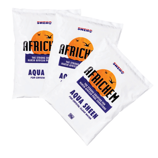 Africhem Aquasheen 2kg | Iron free flocculant to clear dirty swimming pool water
