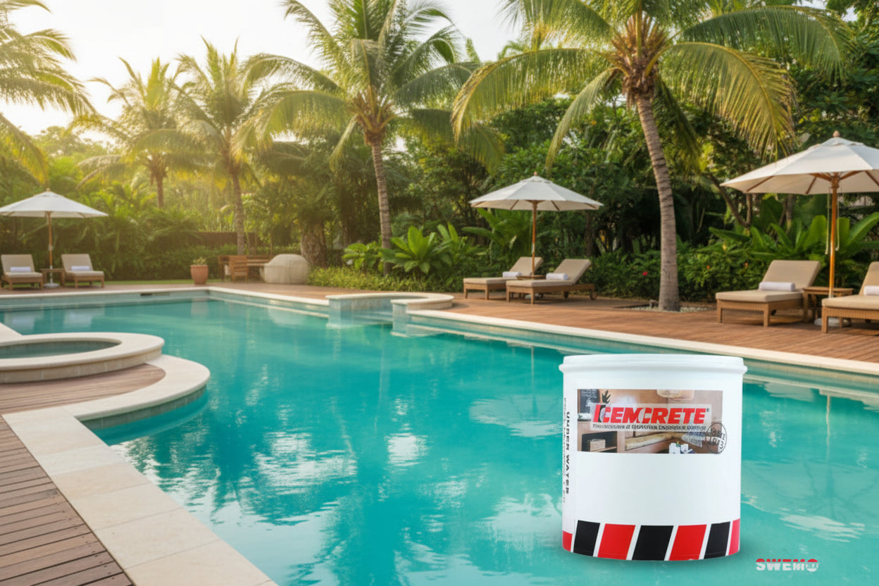 Cemcrete underwater leak fix