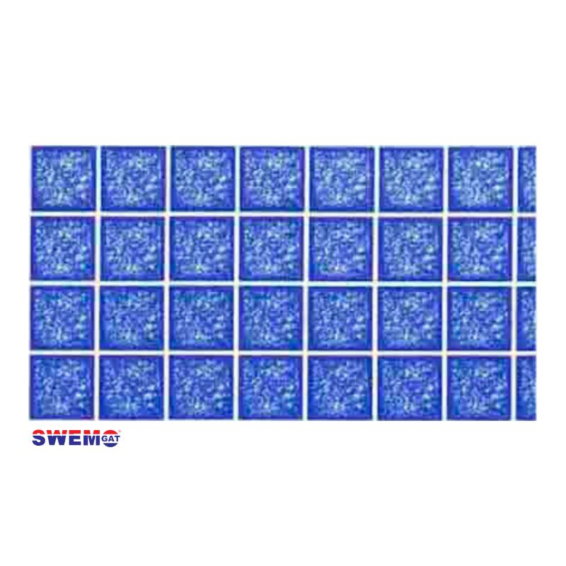 Ceramica Light Blue Fibreglass Pool Mosaic Tissue Sheet 605 x 150mm