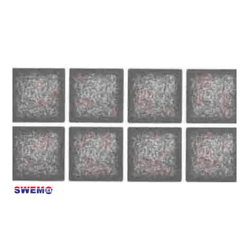 Charcoal Fibreglass Pool Mosaic Tissue sheet 610mm x 150mm