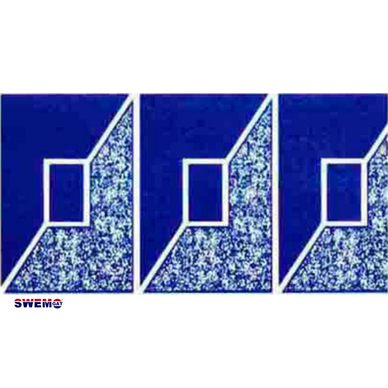 Crystal Dark Blue Fibreglass Pool Mosaic Tissue Sheet 620mm x 155mm