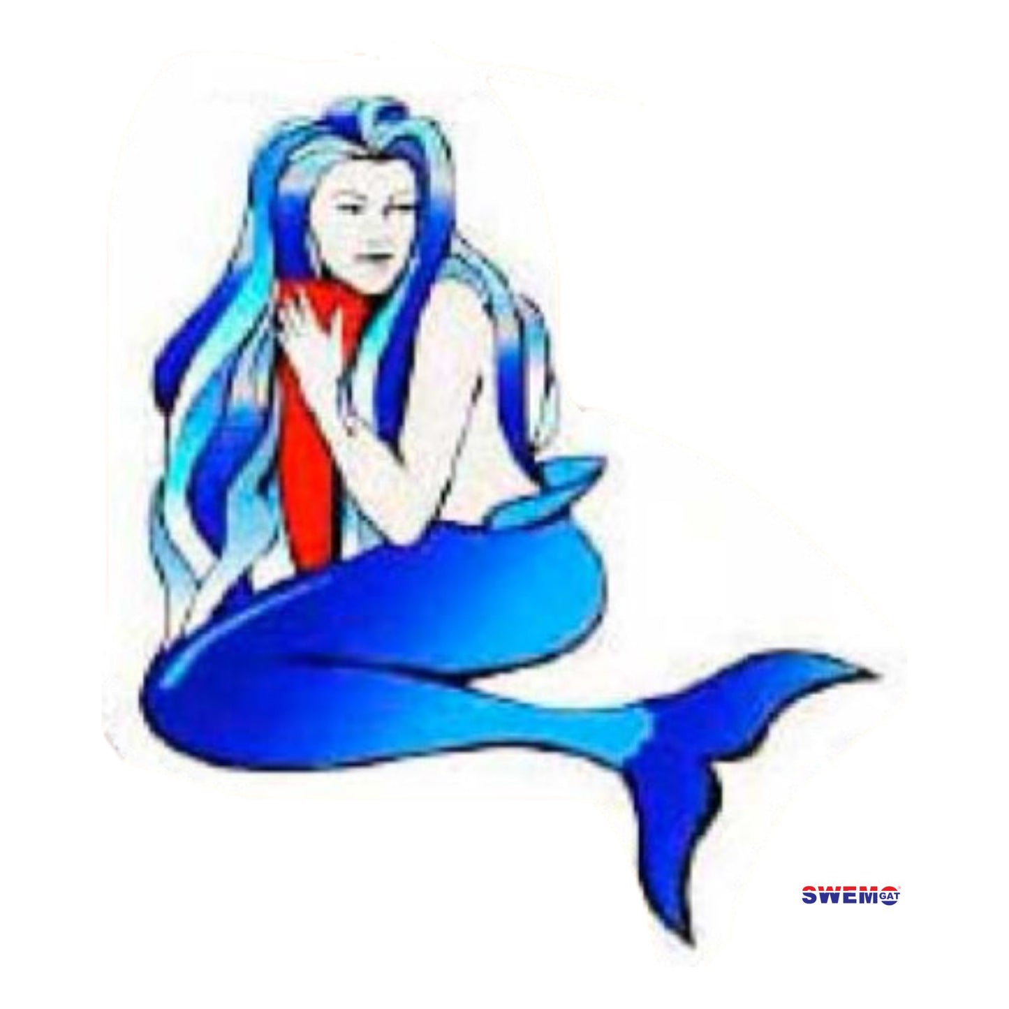 Fibreglass Pool Motif Mermaid (Printed on tissue paper)