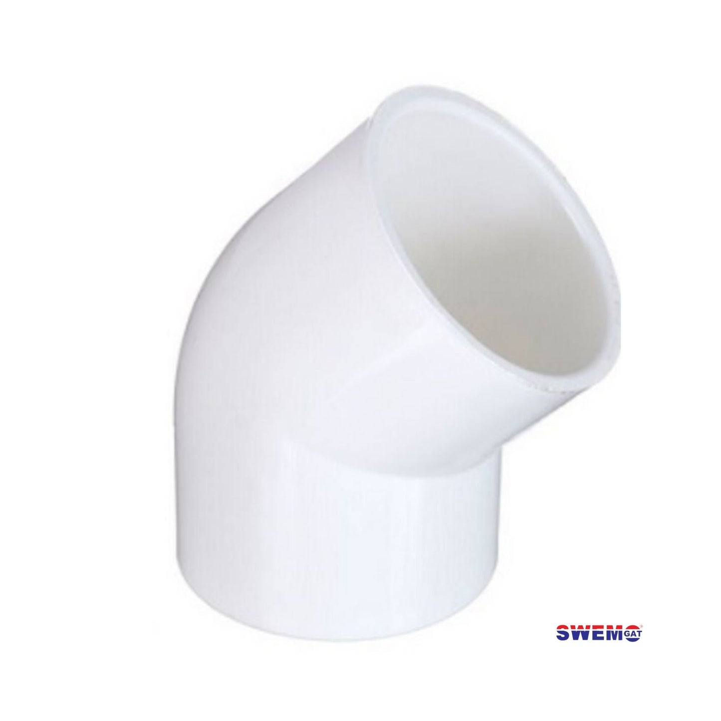 PVC elbow 45 degree 50mm white