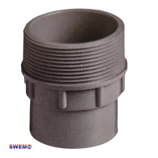PVC weir fitting, Adaptor 50mm Thread x 50mm Glued - No.17