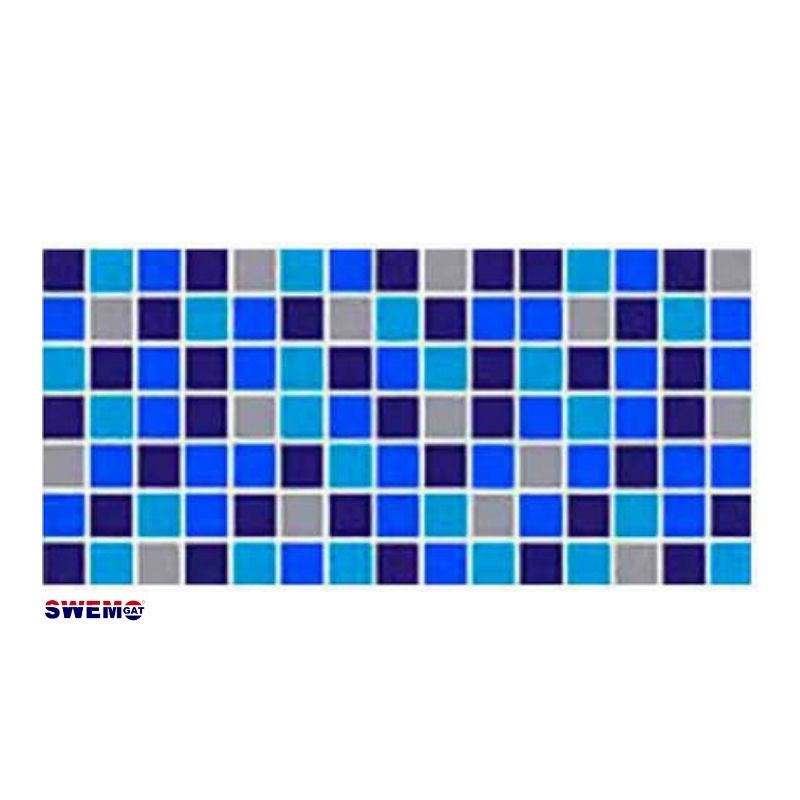 Fibreglass Pool Mosaic Tissue Sheet - Pool Mix 825mm x150mm