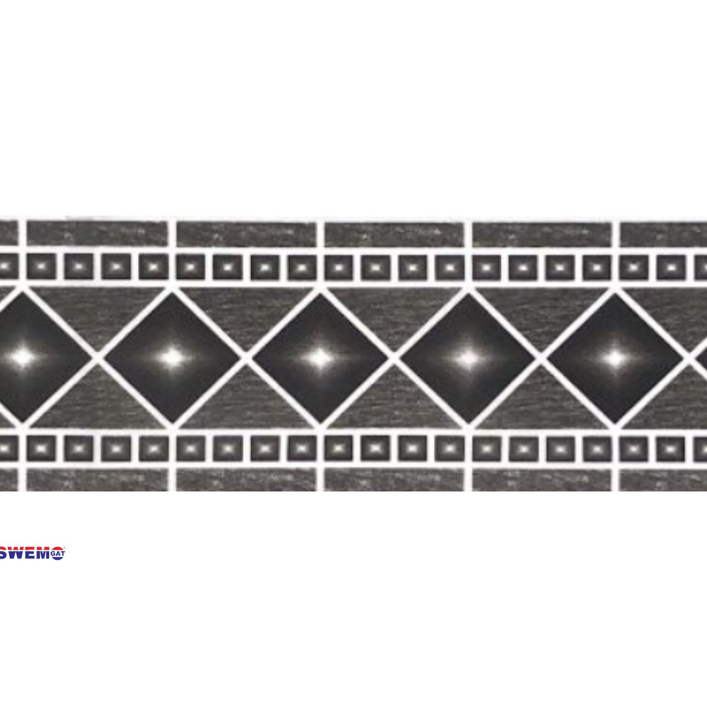 Tuscan MOD N Charcoal Fibreglass Pool Mosaic Tissue Sheet 960mm x160mm