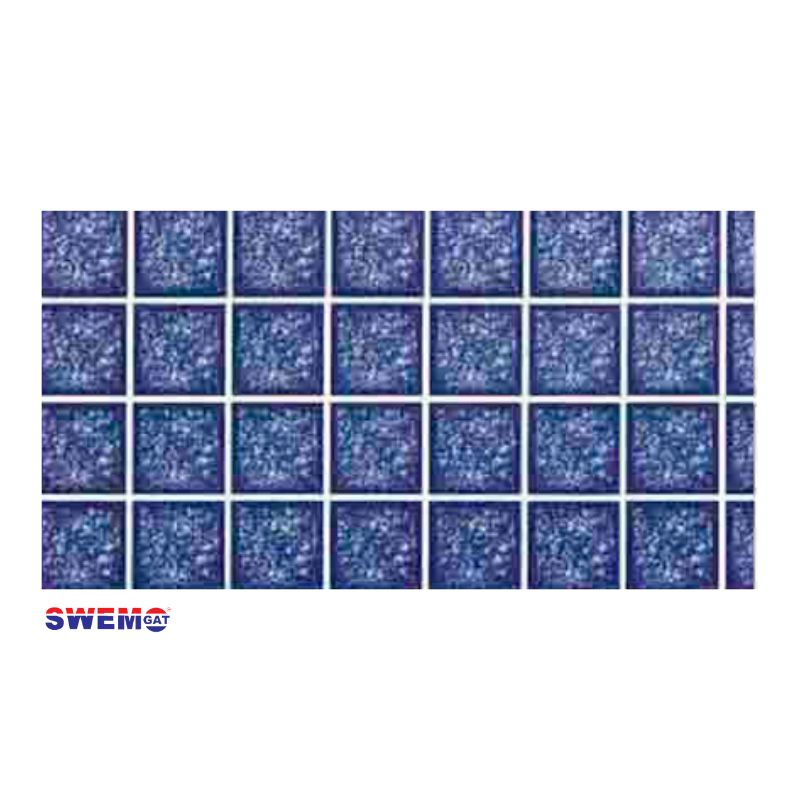 Ceramica Dark Blue Fibreglass Pool Mosaic Tissue Sheet 605 x 150mm