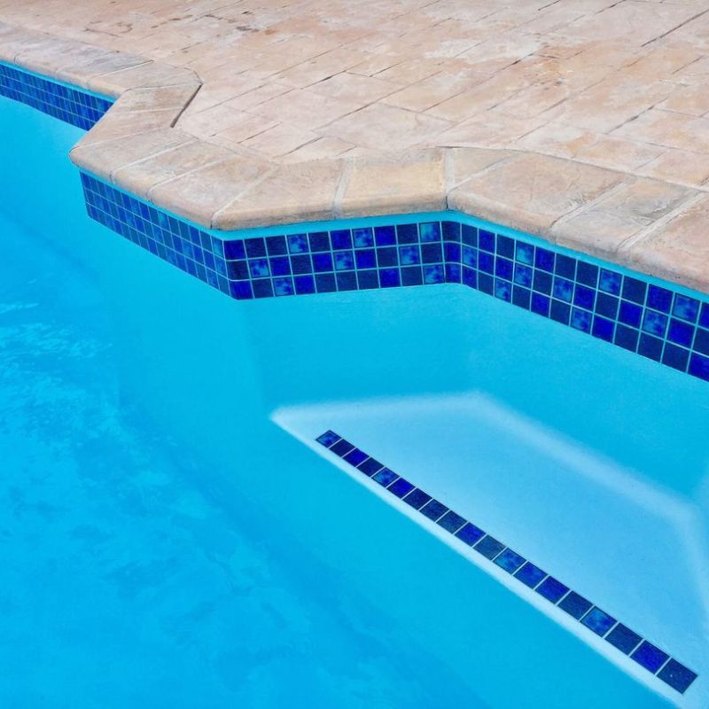 Ocean Fizz Fibreglass Pool Mosaic Tissue Sheet 810mm x160mm