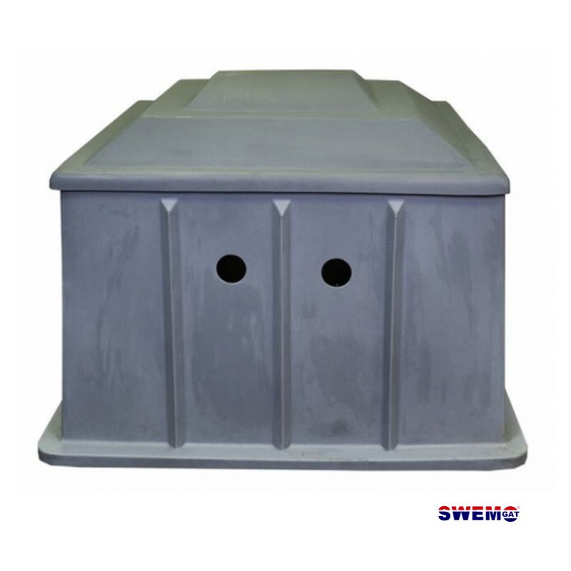 Standard pool pump system housing and lid - 0.9m x 0.9m x 0.7m