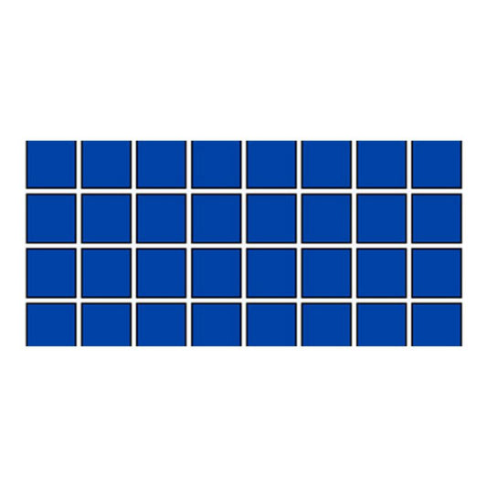 4 Block Blue Fibreglass Pool Mosaic Tissue Sheet 610mm x 160mm