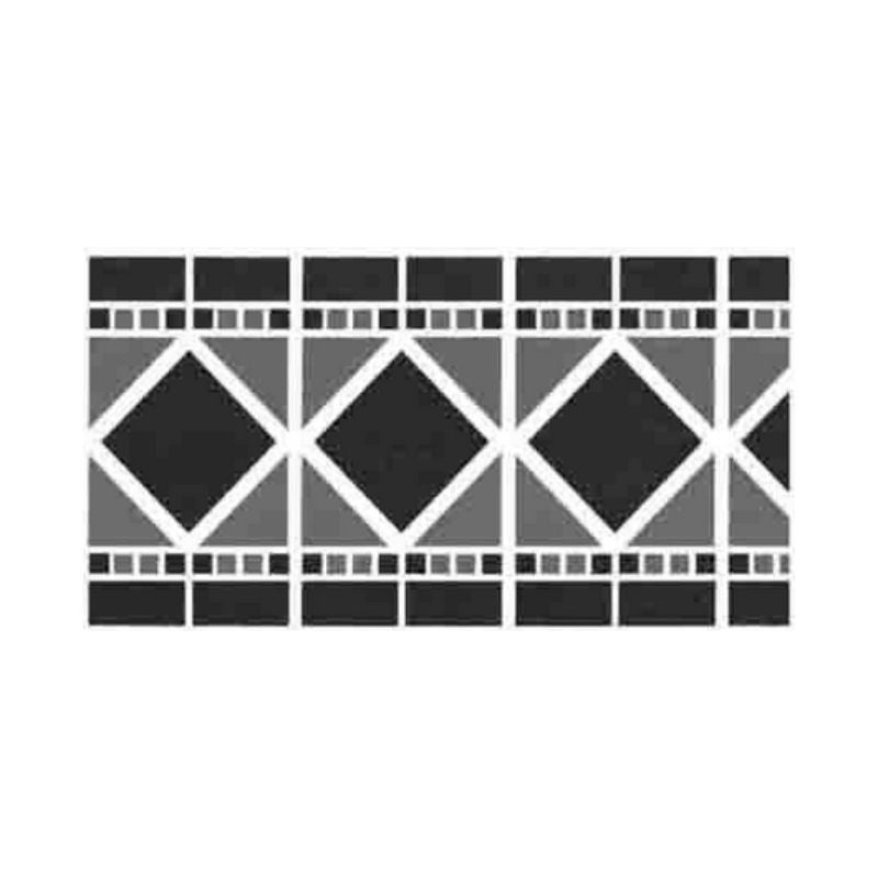 Grey-Diamond-Fibreglass Pool Mosaic Tissue Sheet 620mm x155mm