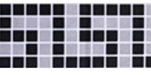 Macro Greek Charcoal Fibreglass Pool Mosaic Tissue Sheet 800 x160mm
