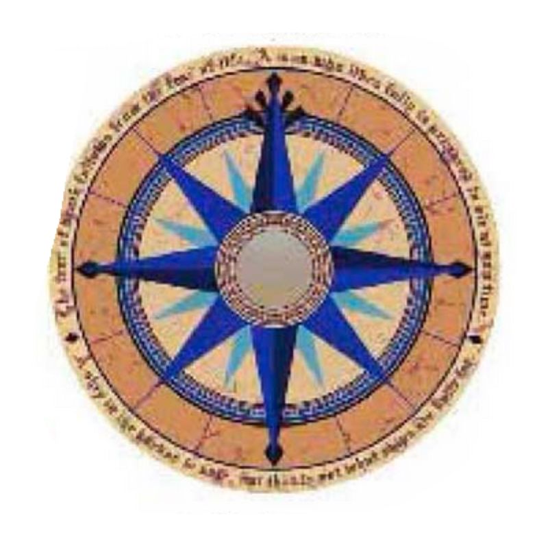 Fibreglass Pool Motif Compass 850mm(Printed on tissue paper)