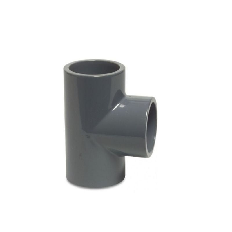 PVC T-piece Grey Glued