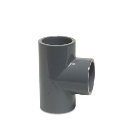 PVC T-piece Grey Glued