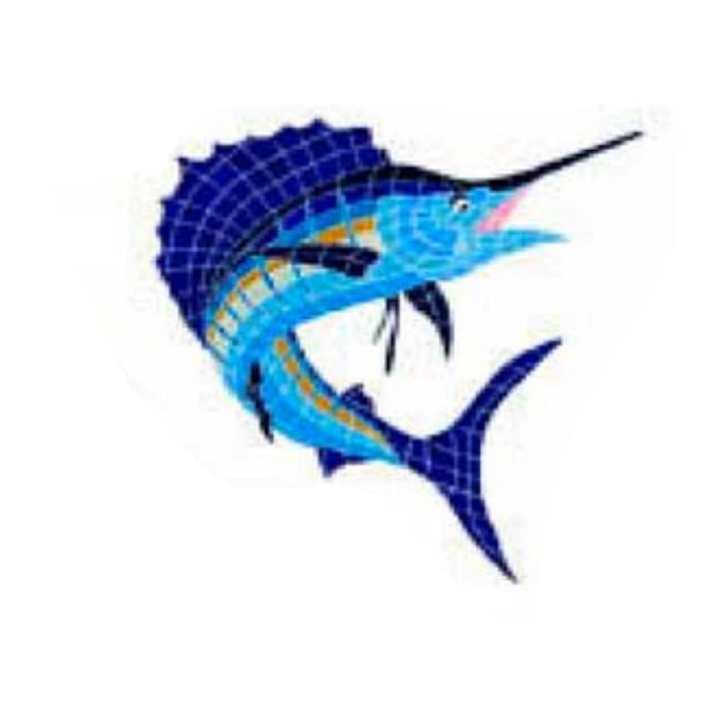 Fibreglass Pool Motif Sailfish 900mm x 800mm(Printed on tissue paper)
