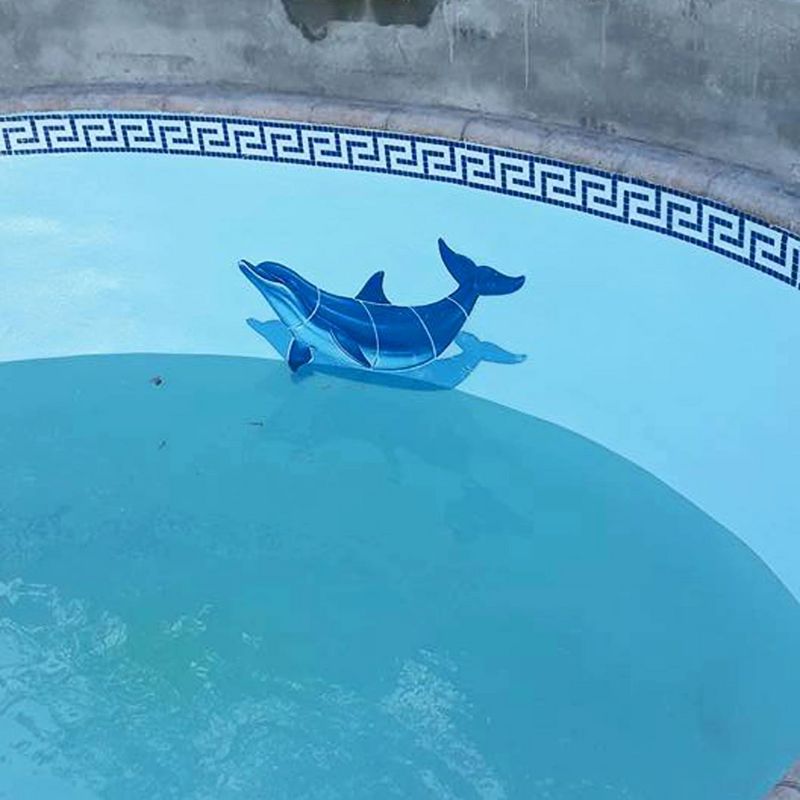 Fibreglass Pool Motif - Shadow Dolphin 1200mm x 590mm (Printed on tissue paper)