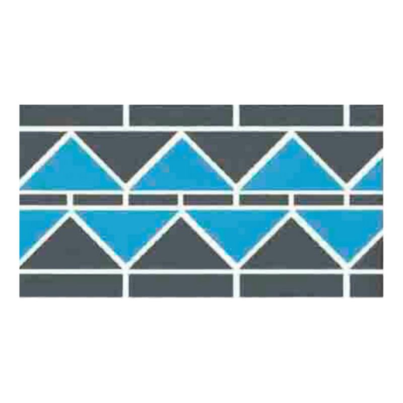 Wave Runner Grey Fibreglass Pool Mosaic Tile Sheet 620x155mm