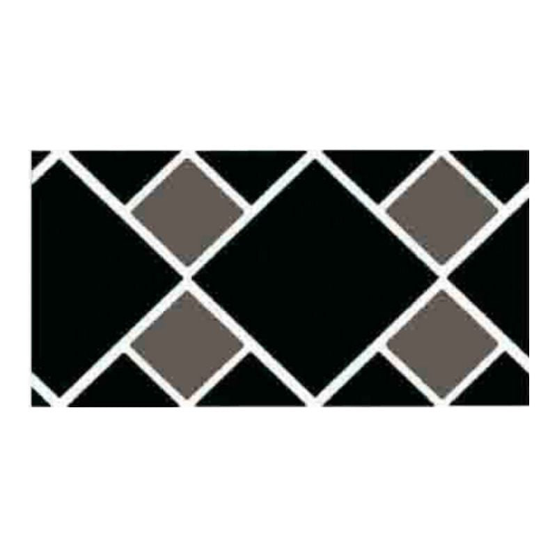 Double Diamond Black Fibreglass Pool Mosaic Tissue Sheet 675mm x155mm