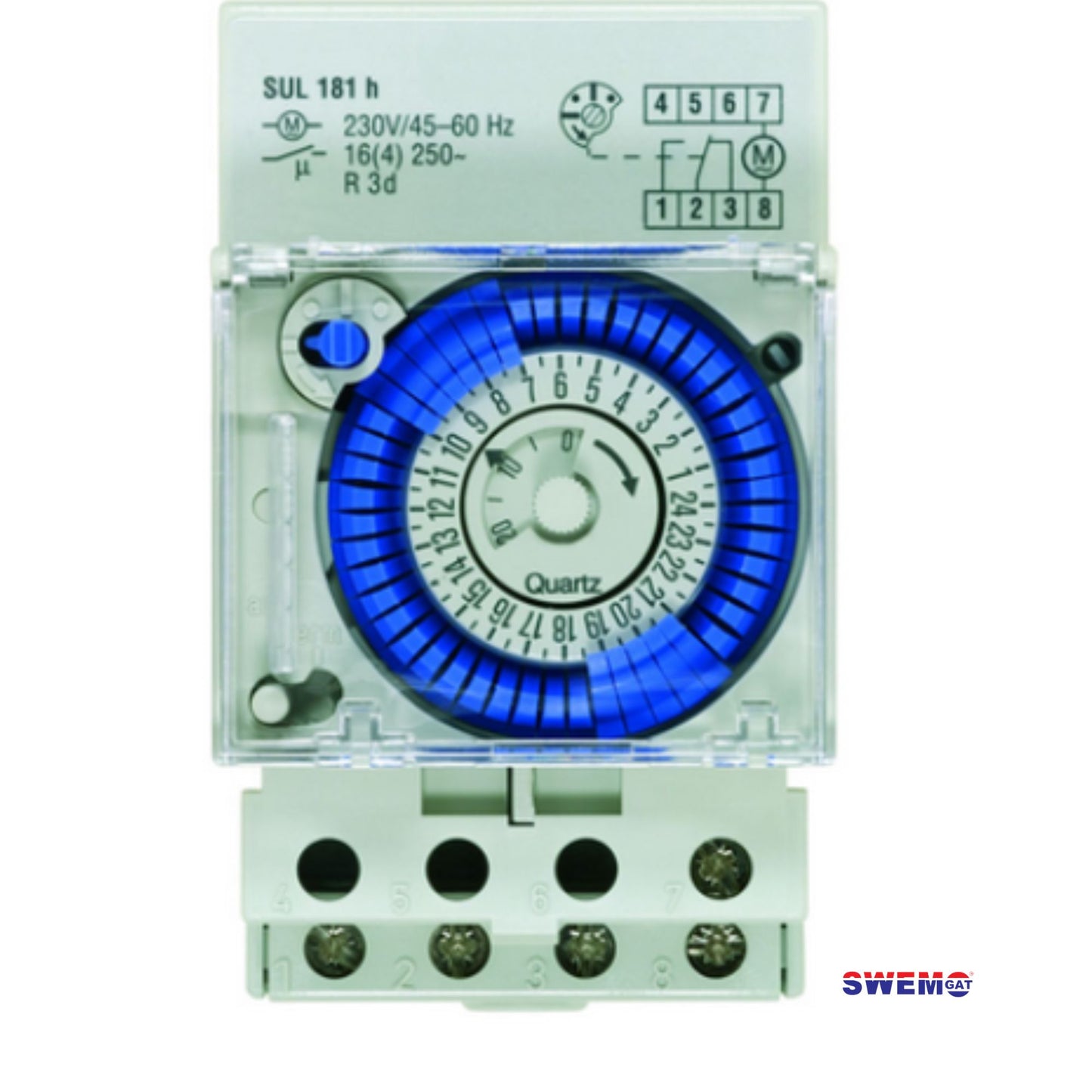 Analog swimming pool timer with 6 days backup battery