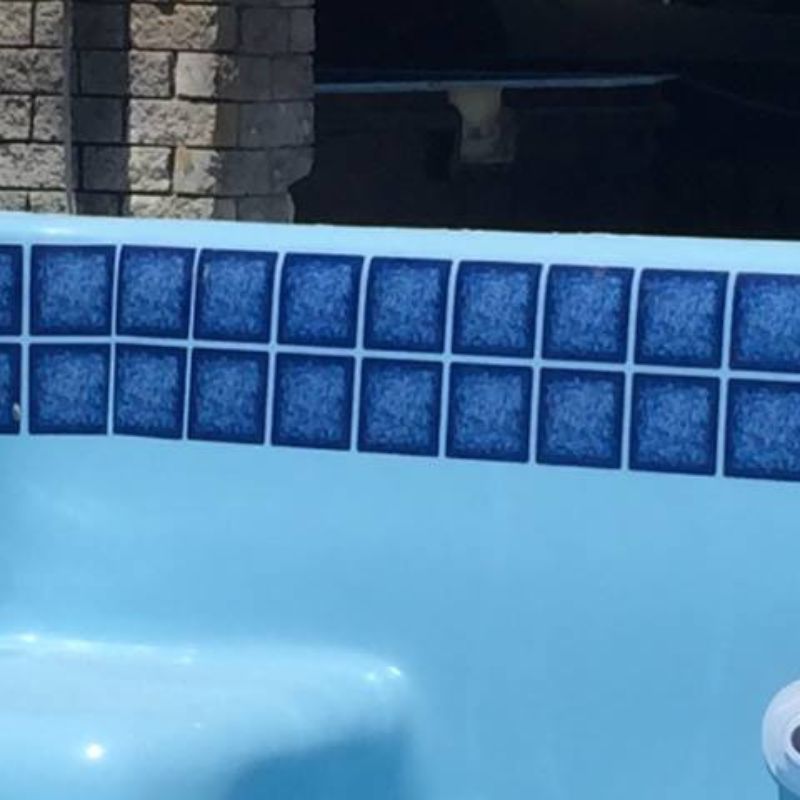 Hilton Blue Fibreglass Pool Mosaic610mm x 150mm sheet