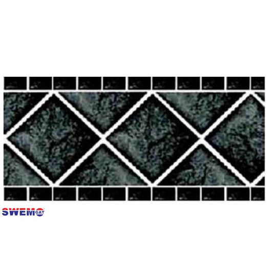 Fibreglass Pool Mosaic Tissue Sheet - Crush Charcoal 810mm x 165mm