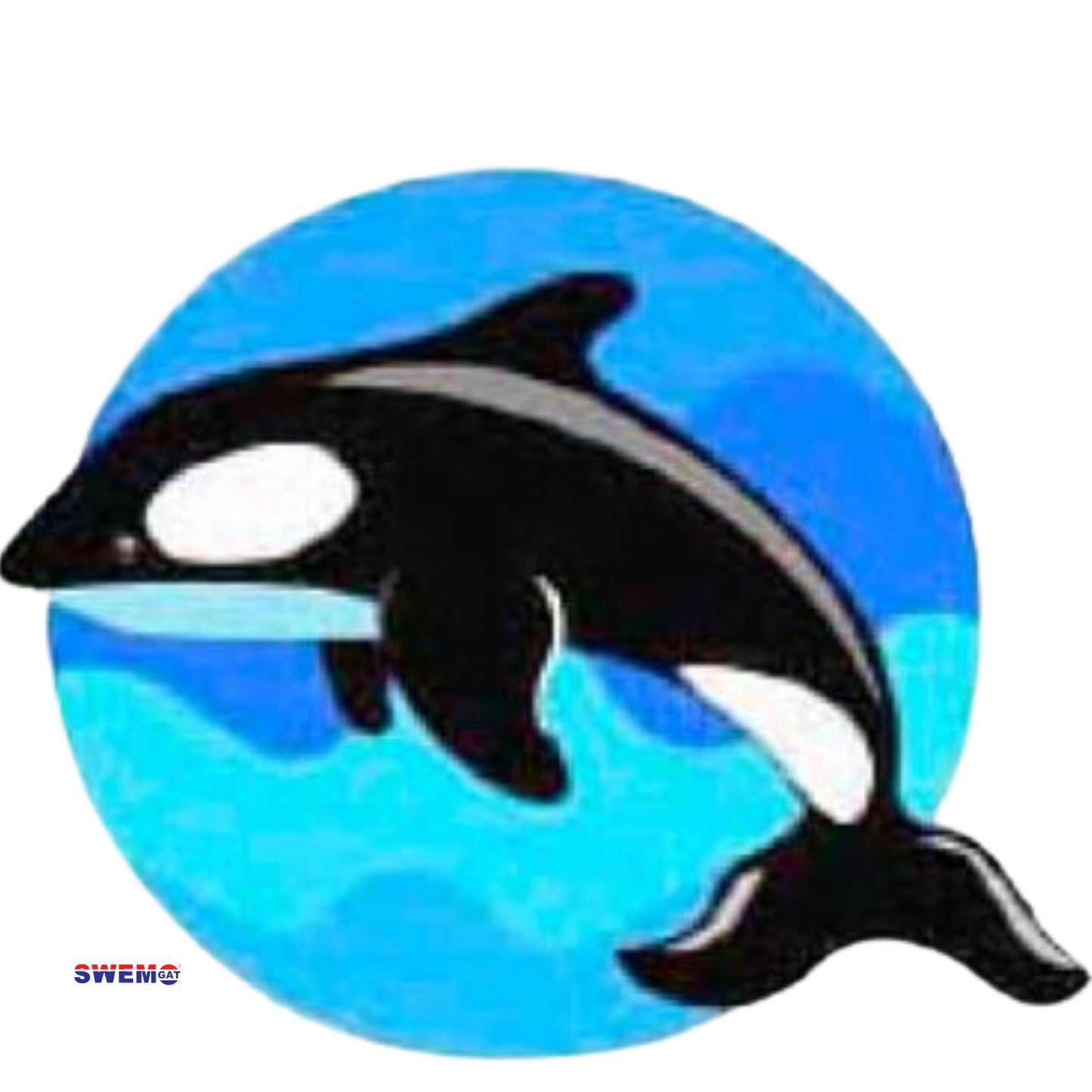 Fibreglass Pool Motif Orca 1100mm (Printed on tissue paper)