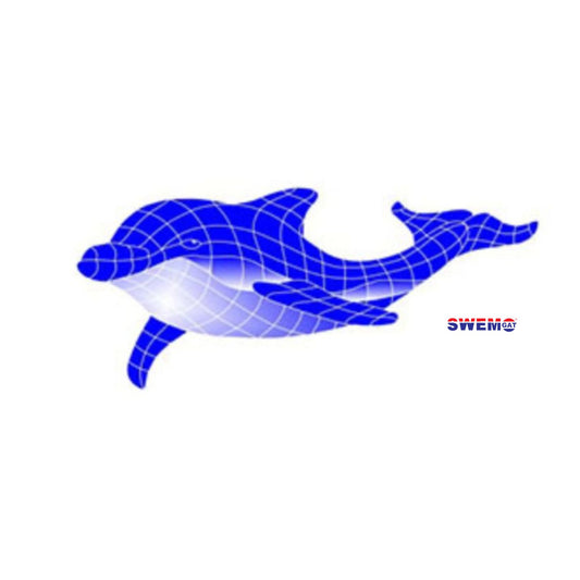 Fibreglass Pool Motif (Speedy) Dolphin-(Printed on tissue paper)