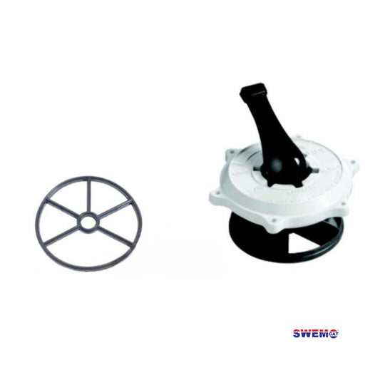 MPV Top & O-ring with Wagon wheel Gasket | Standard 197mm diameter seal for sandfilter included