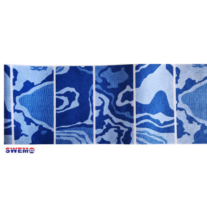 Marble Blue  MOD N Fibreglass Pool Mosaic Tissue Sheet  968mm x 160mm sheet