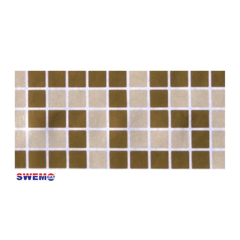 Macro Greek Caramel Fibreglass Pool Mosaic Tissue Sheet 800 x 160mm