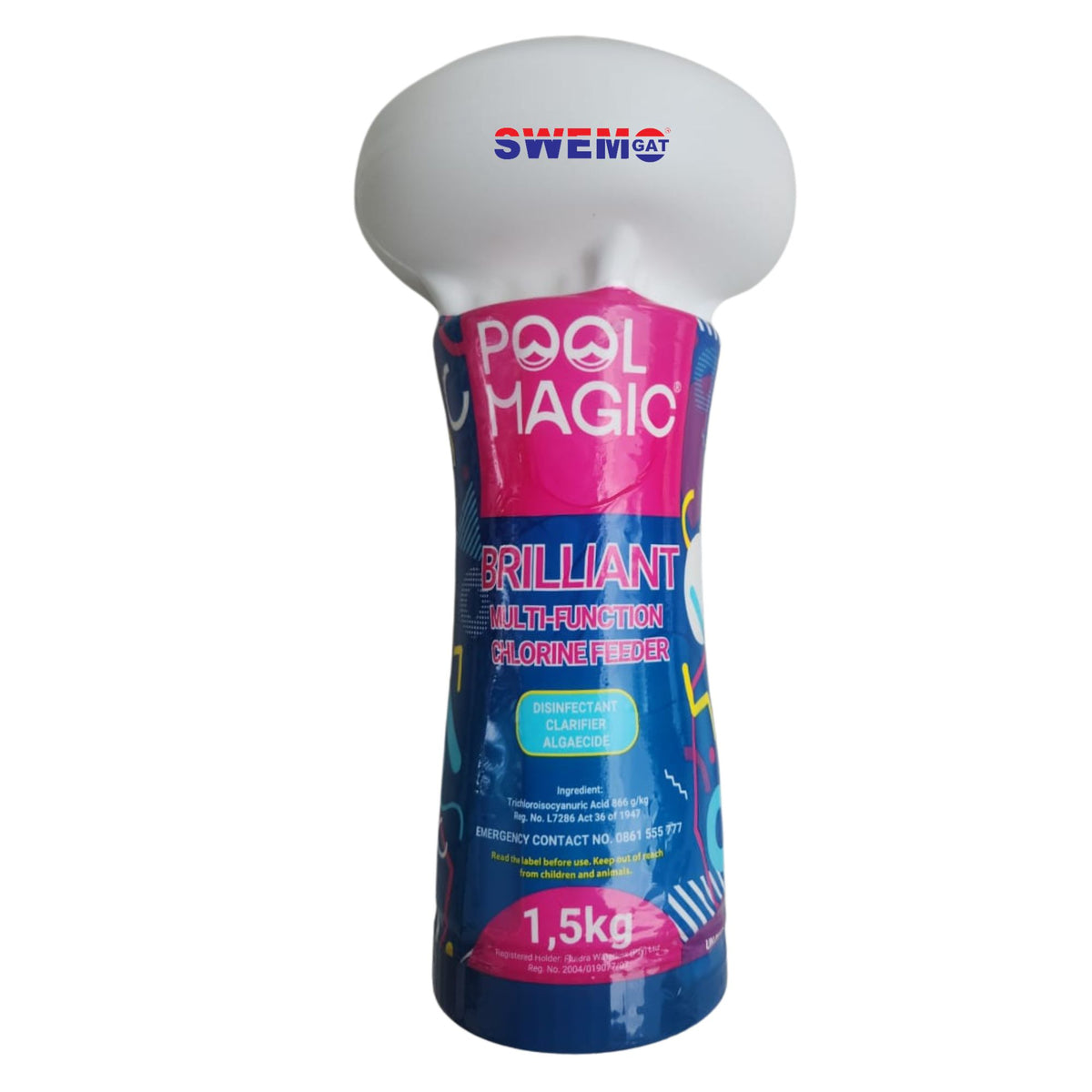 Pool Magic Splasher Ii Pool Magic Brilliant 1.5kg Pool Floater | Slow Release Chlorine ...