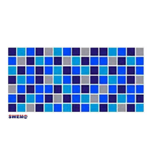 Fibreglass Pool Mosaic Tissue Sheet - Pool Mix  825mm x150mm