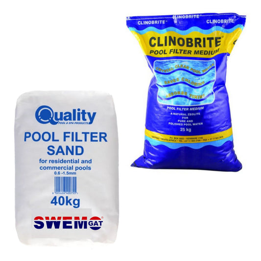 Pool filter sand 40kg or Clinobrite 25kg