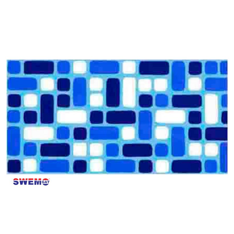 Random White Fibreglass Pool Mosaic Tissue Sheet 665mm x 150mm