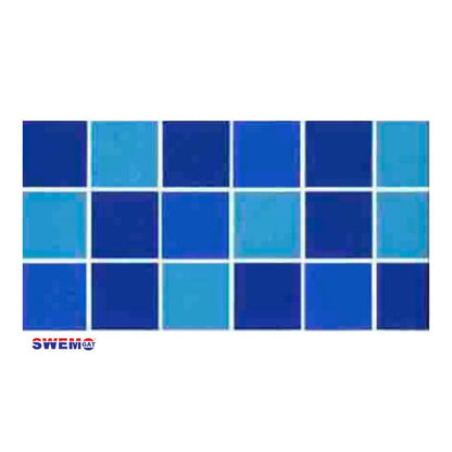 Summertime blue Fibreglass Pool Mosaic 610mm x 150mm sheet