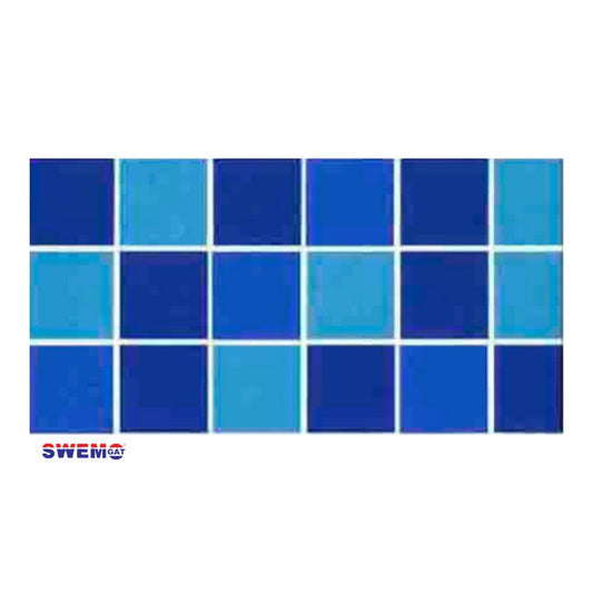 Summertime blue Fibreglass Pool Mosaic 610mm x 150mm sheet