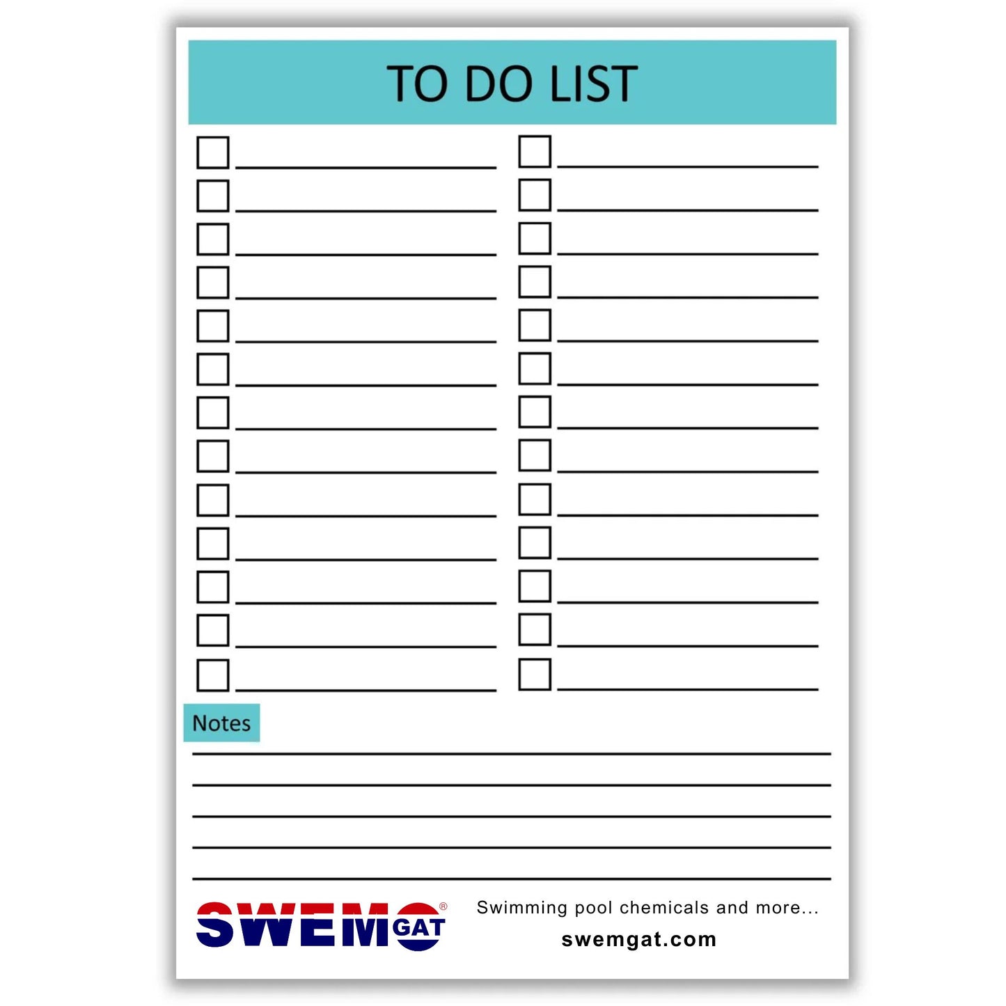 Swemgat Write & Wipe Magnetic To Do List