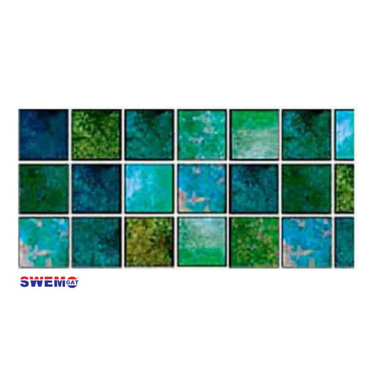 Fibreglass Pool Mosaic Tissue Sheet - Tropical 810mm x 160mm