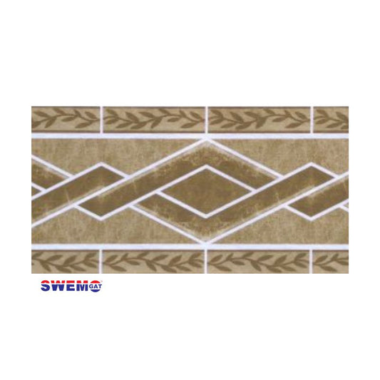 Twisting Travertine Caramel Fibreglass Pool Mosaic Tissue Sheet 800mm x160mm