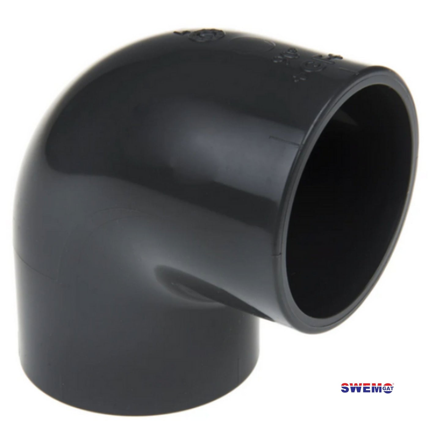 PVC elbow 90 degree 50mm Black