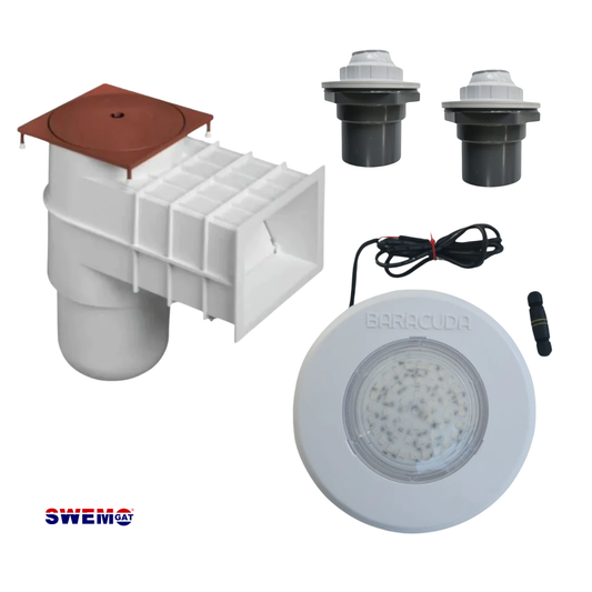 Builder's Equipment Kit: Upto 60 000L Pool - Weir; LED Light; 2 x Aimflo Water Inlets