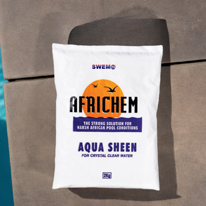 Africhem Aquasheen 2kg | Iron free flocculant to clear dirty swimming pool water