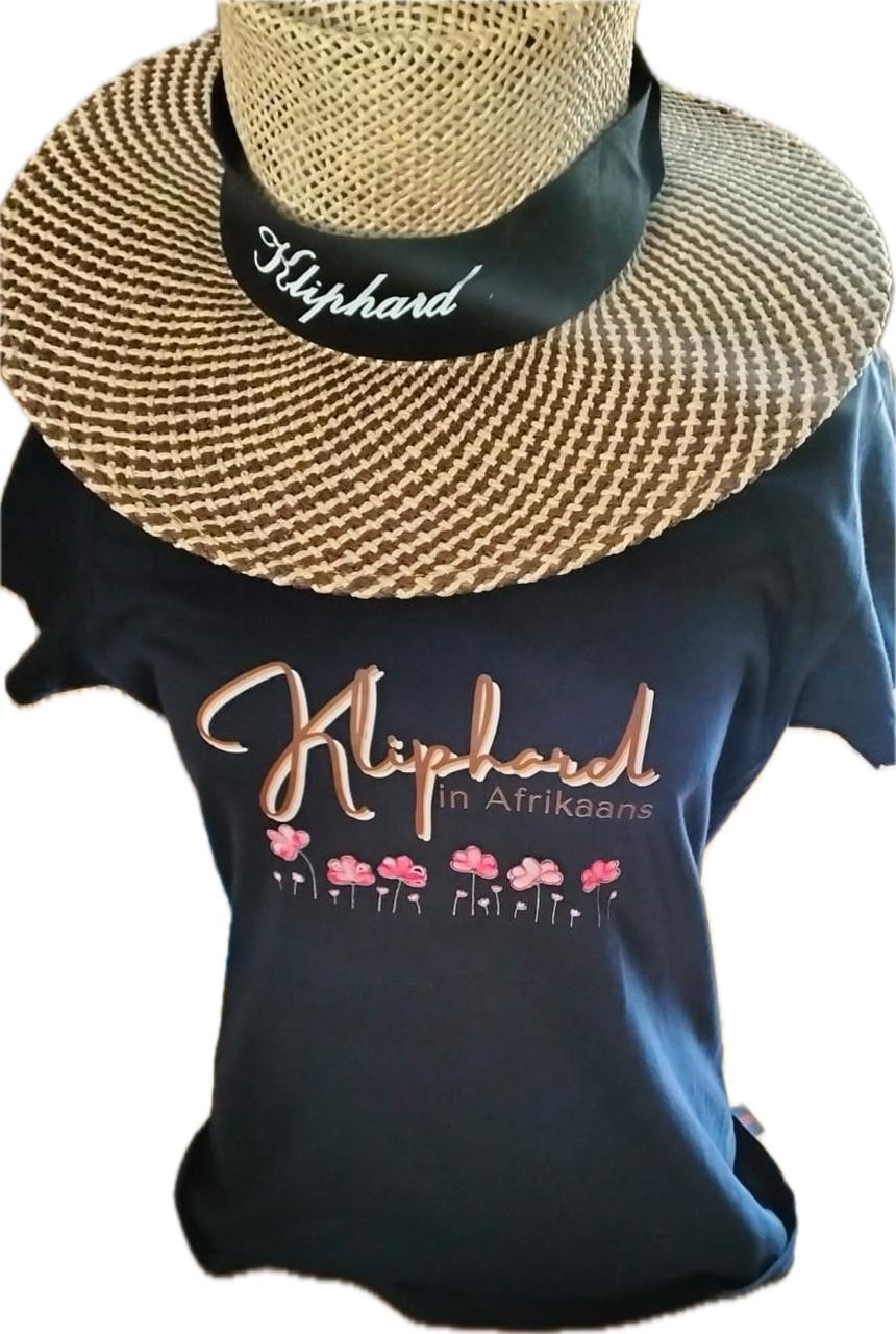 Kliphard in Afrikaans Dames T-hemp met Blomme