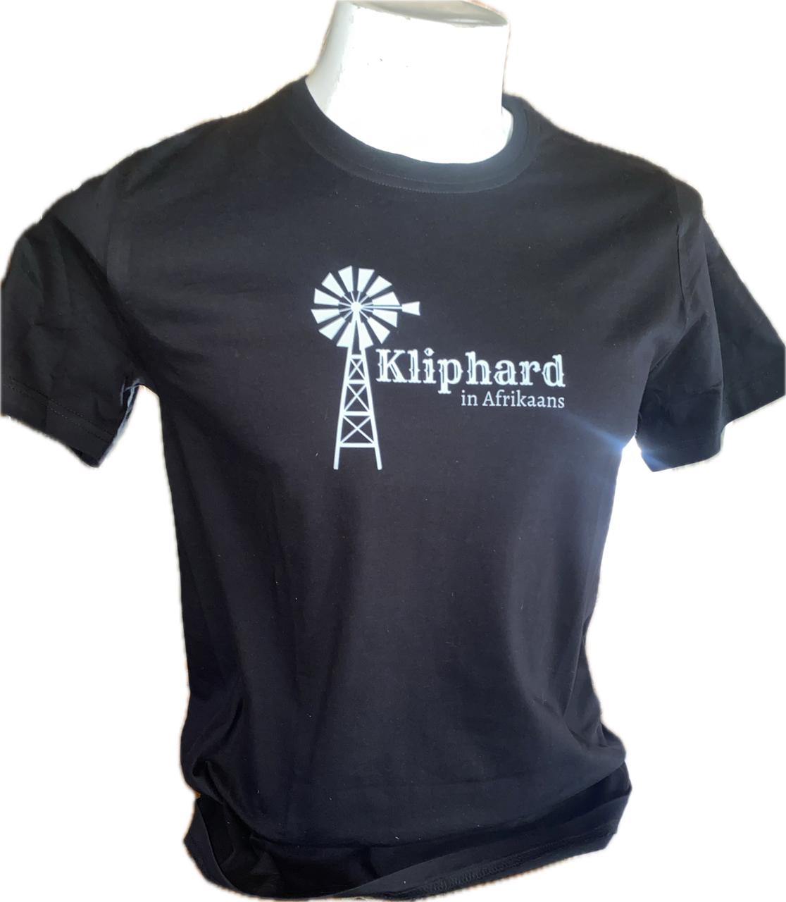 Kliphard in Afrikaans Mans T-hemp met Windpomp