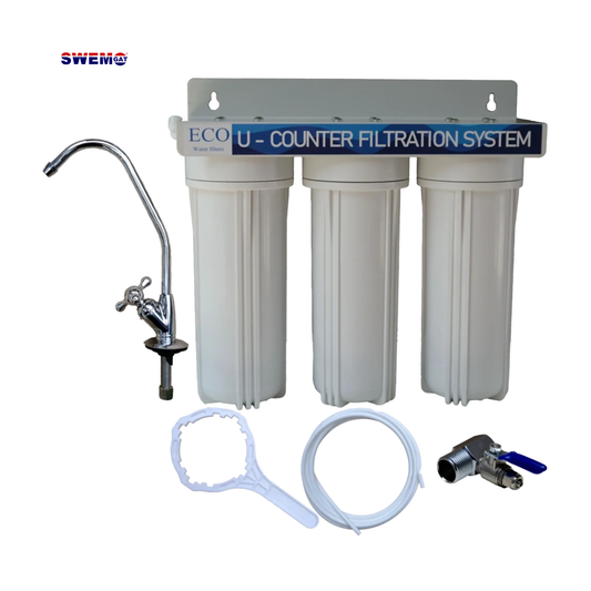 10” Under Counter Anti-Bacterial 3 Stage Water Filtration System