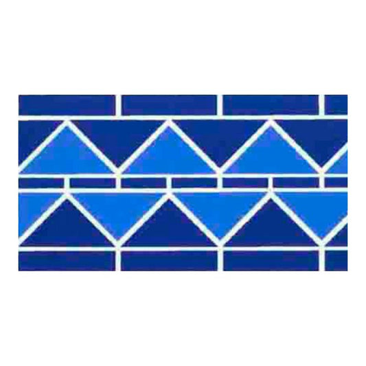 Blue wave runner Fibreglass Pool Mosaic Tissue sheet 620x155mm