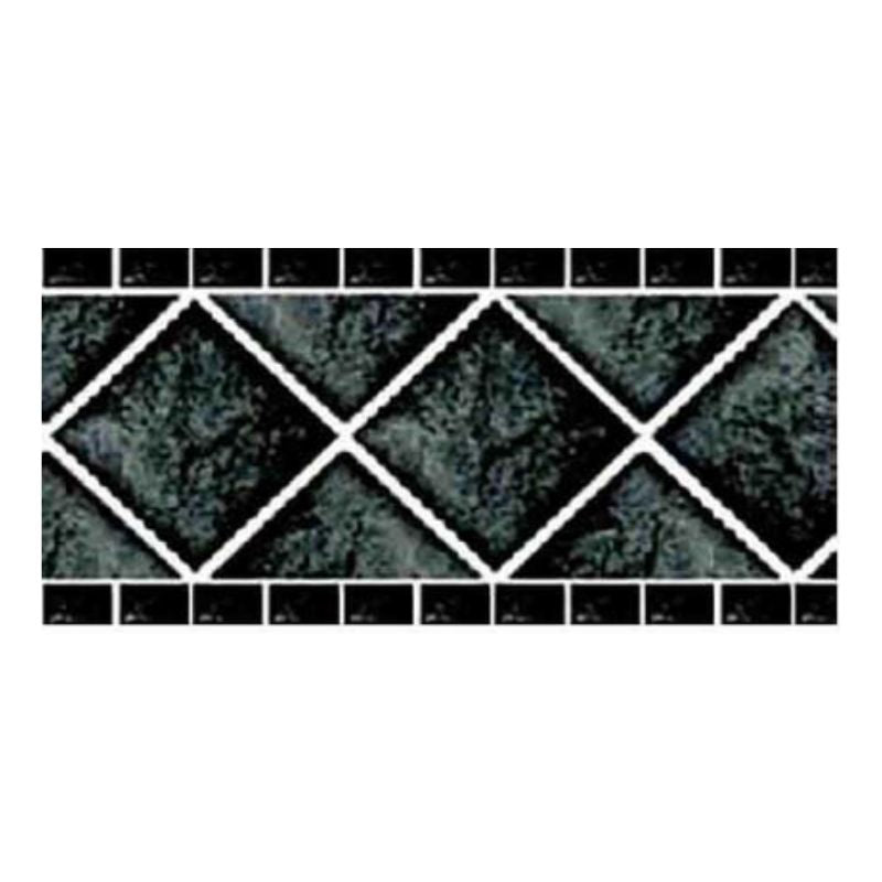 Fibreglass Pool Mosaic Tissue Sheet - Crush Charcoal 810mm x165mm