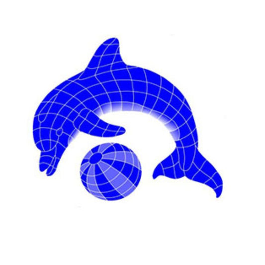 Fibreglass Pool Motif Dolphin & Ball(Printed on tissue paper)