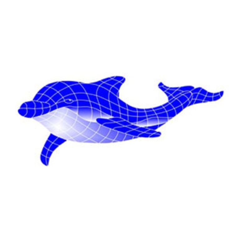 Fibreglass Pool Motif (Speedy) Dolphin-(Printed on tissue paper)